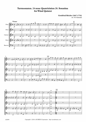 Turmsonaten. 24 neue Quatrizinien 20. Sonatina for Wind Quintet