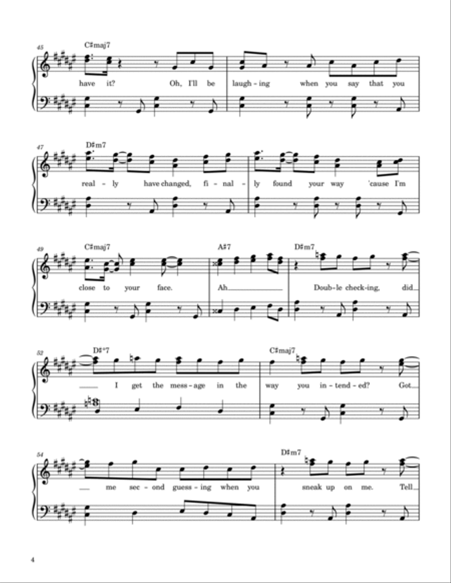 Read Your Mind Piano Solo scores gallery preview page 4