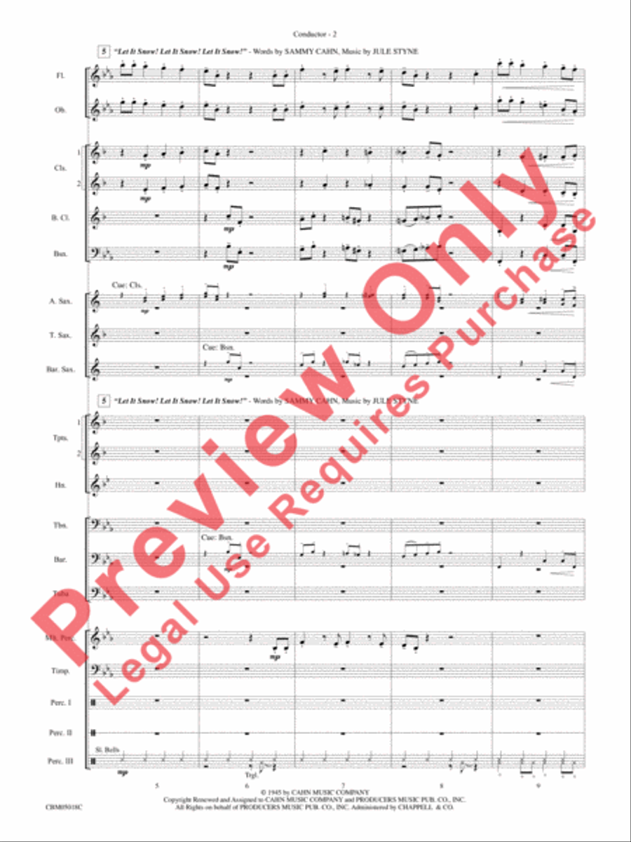 Let It Snow! / Winter Wonderland Concert Band scores gallery preview page 4