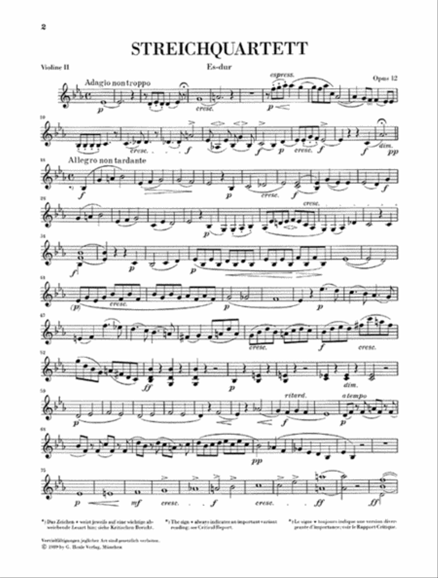 String Quartets Op. 12 and 13 String Quartet scores gallery preview page 4