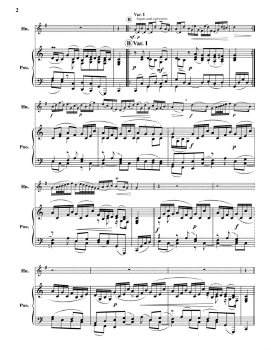 Aria con Variazoni Aria con Variazoni Piano Accompaniment scores gallery preview page 2