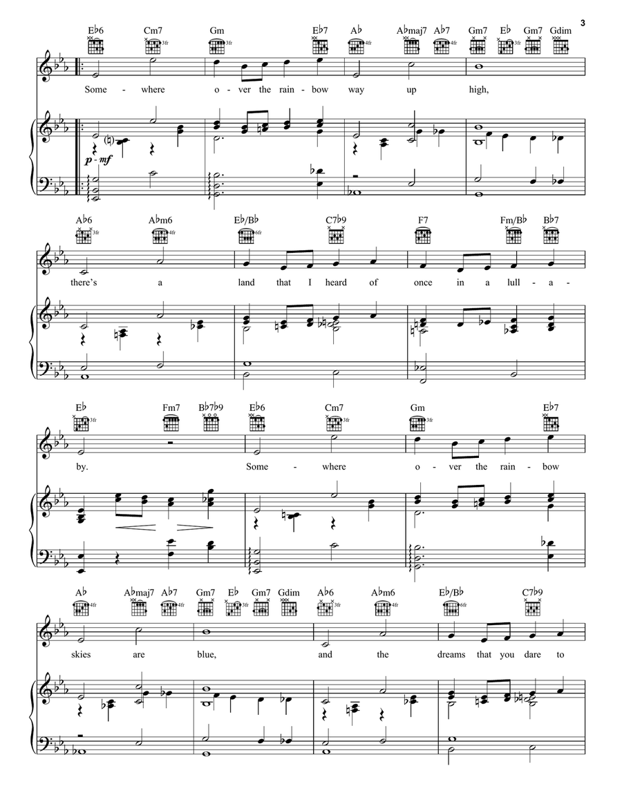 Over The Rainbow Over The Rainbow Guitar scores gallery preview page 3