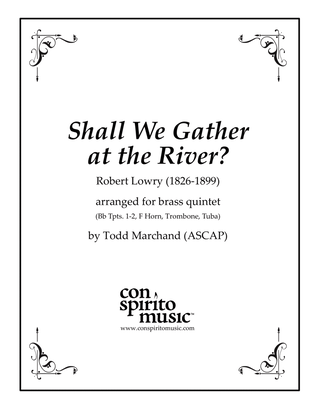 Book cover for Shall We Gather at the River? - brass quintet