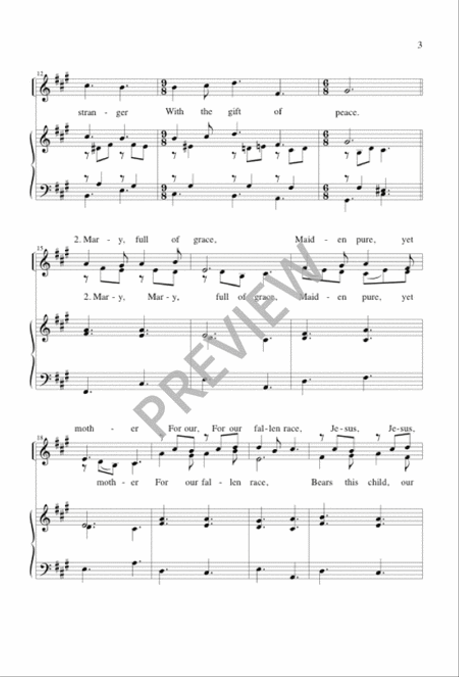 Jesus, Holy Child Jesus, Holy Child 4-Part scores gallery preview page 4