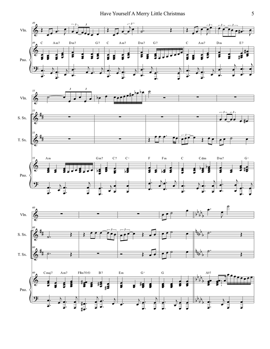 Have Yourself A Merry Little Christmas from MEET ME IN ST. LOUIS Have Yourself A Merry Little Christmas from MEET ME IN ST. LOUIS Woodwind Duet scores gallery preview page 5