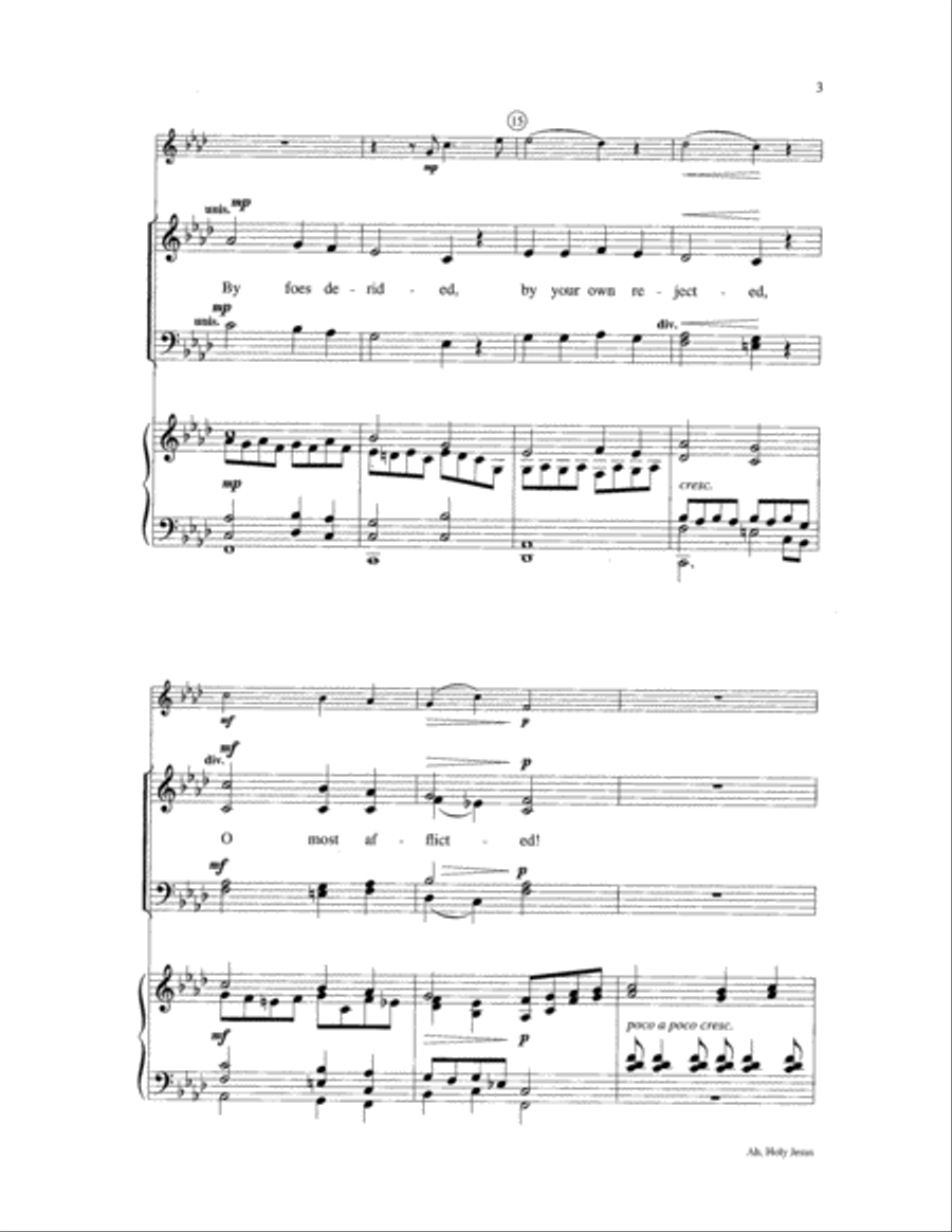 Ah, Holy Jesus 4-Part scores gallery preview page 3