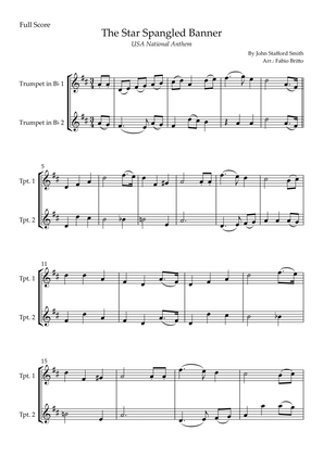 Book cover for The Star Spangled Banner (USA National Anthem) for Trumpet in Bb Duo