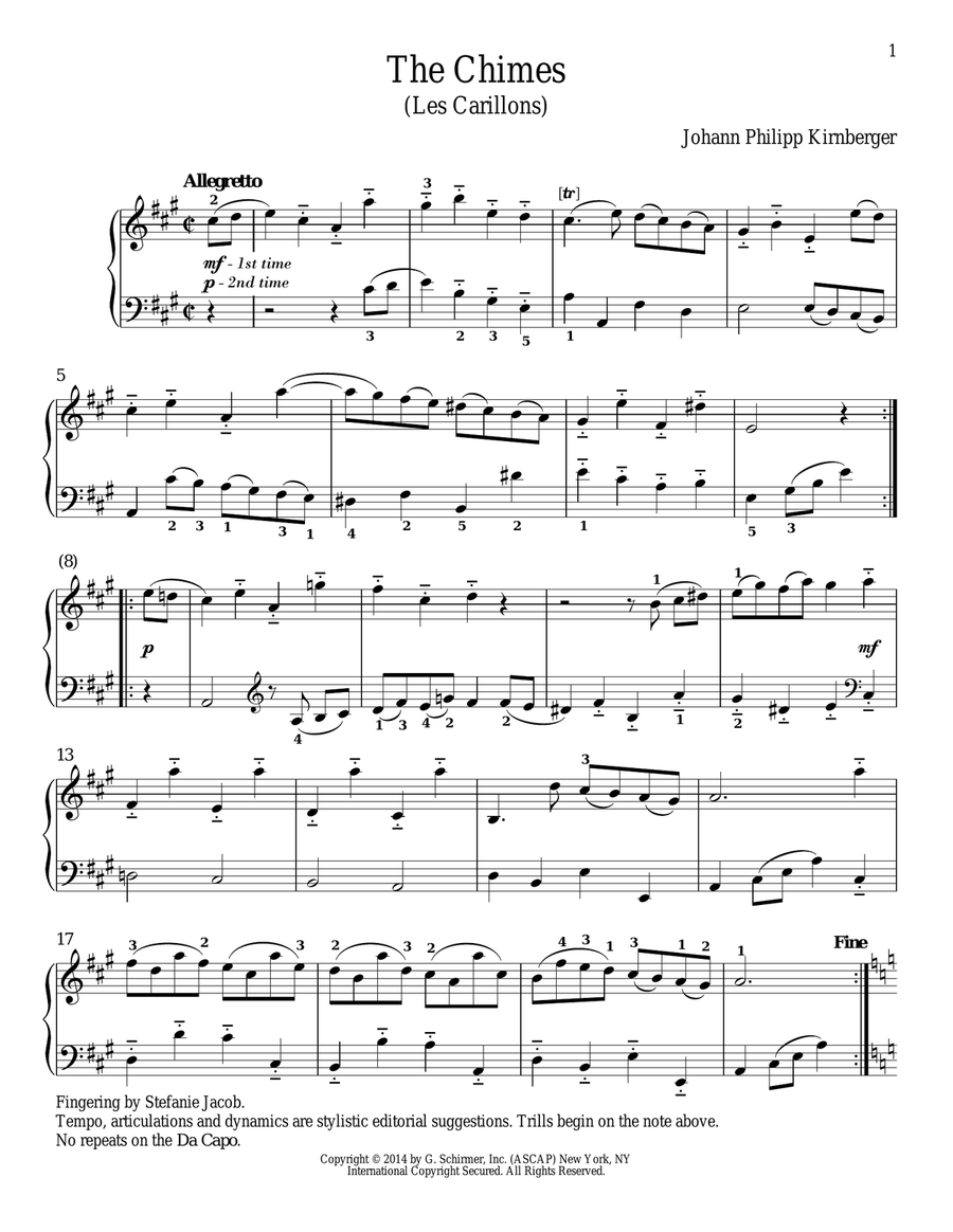 Les Carillons Piano Solo scores gallery preview page 1
