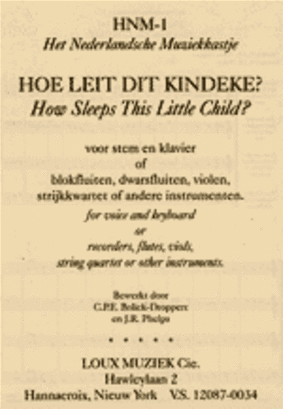 Hoe Leit Dit Kindeke? 4-Part scores gallery preview page 1