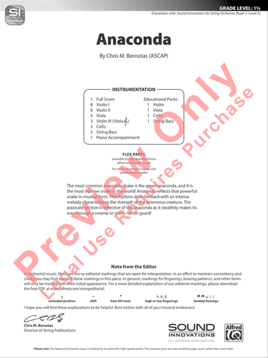 Anaconda Anaconda String Orchestra scores gallery preview page 2