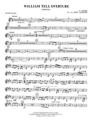 William Tell Overture: 2nd B-flat Clarinet