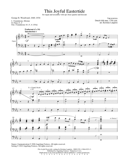 This Joyful Eastertide; Alternative Hymn Settings