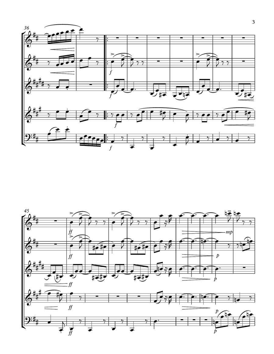 Wind Quintet: Dancing Doll Woodwind Quintet scores gallery preview page 3