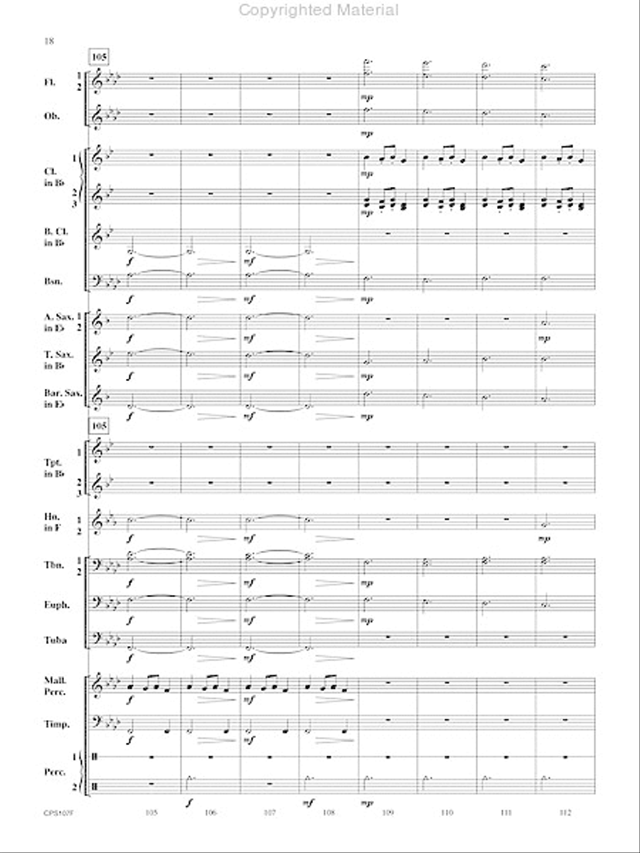 Carol of the Bells Concert Band scores gallery preview page 19