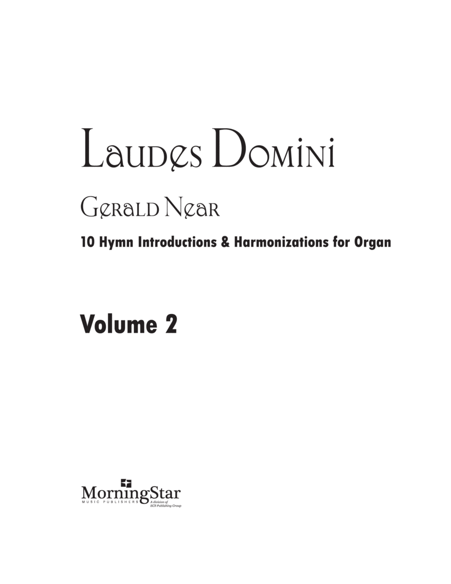 Laudes Domini: 10 Hymn Introductions and Harmonizations for Organ, Volume 2 Organ scores gallery preview page 1