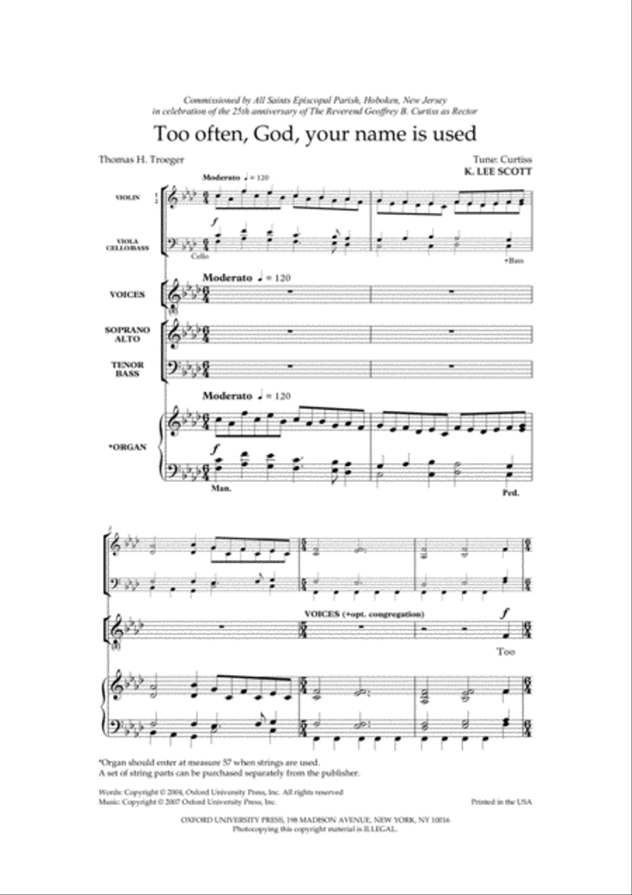 Too often, God, your name is used 4-Part scores gallery preview page 2