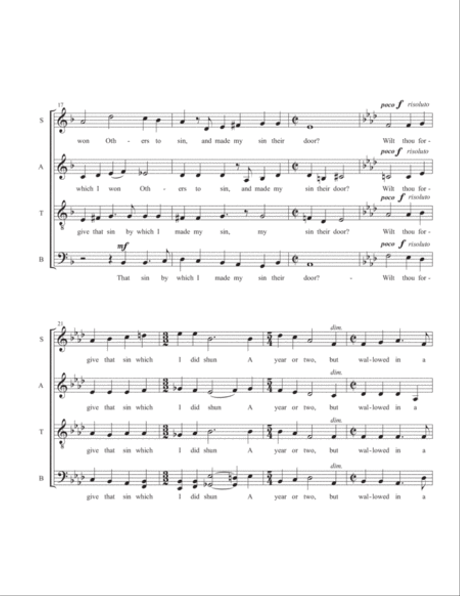 Wilt Thou Forgive? 4-Part scores gallery preview page 4