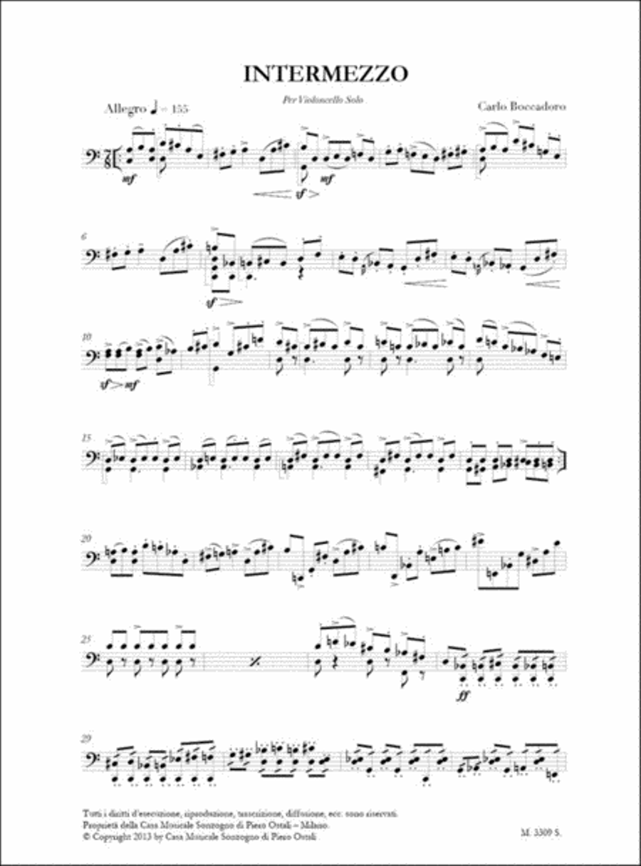 Intermezzo Cello scores gallery preview page 2