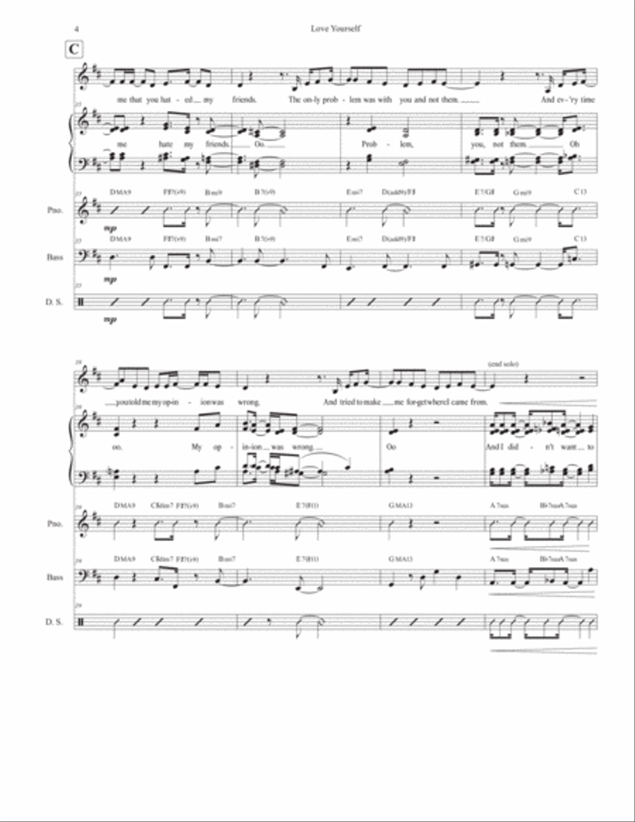 Love Yourself Divisi scores gallery preview page 4