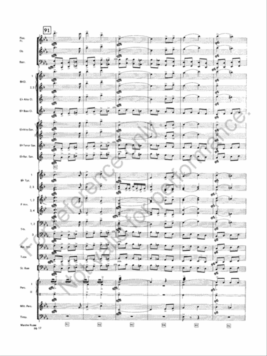 Marche Russe Marche Russe Concert Band scores gallery preview page 18