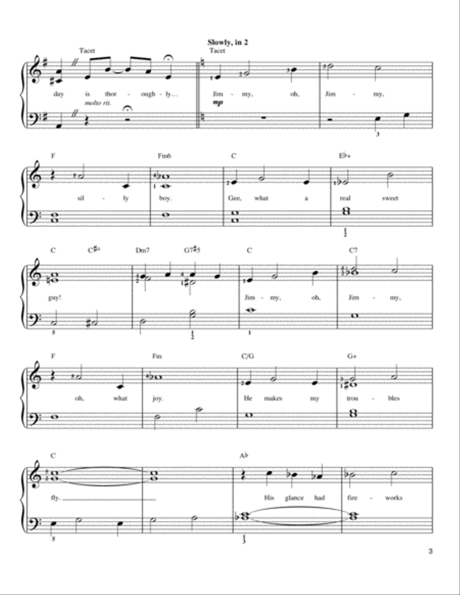 Jimmy (from Thoroughly Modern Millie) Easy Piano scores gallery preview page 3