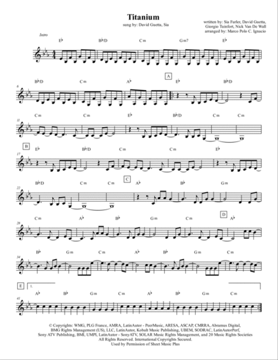 Titanium Piano scores gallery preview page 1