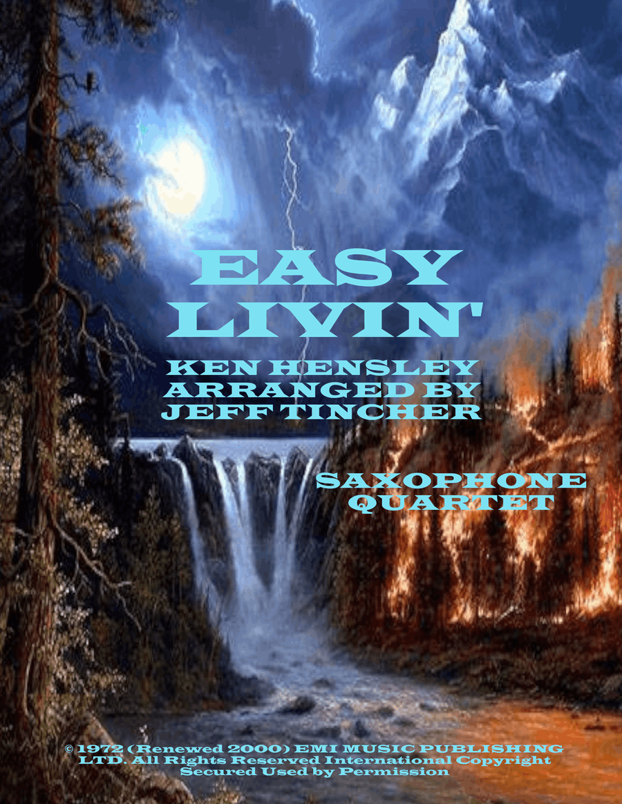 Easy Livin' Saxophone Quartet scores gallery preview page 1