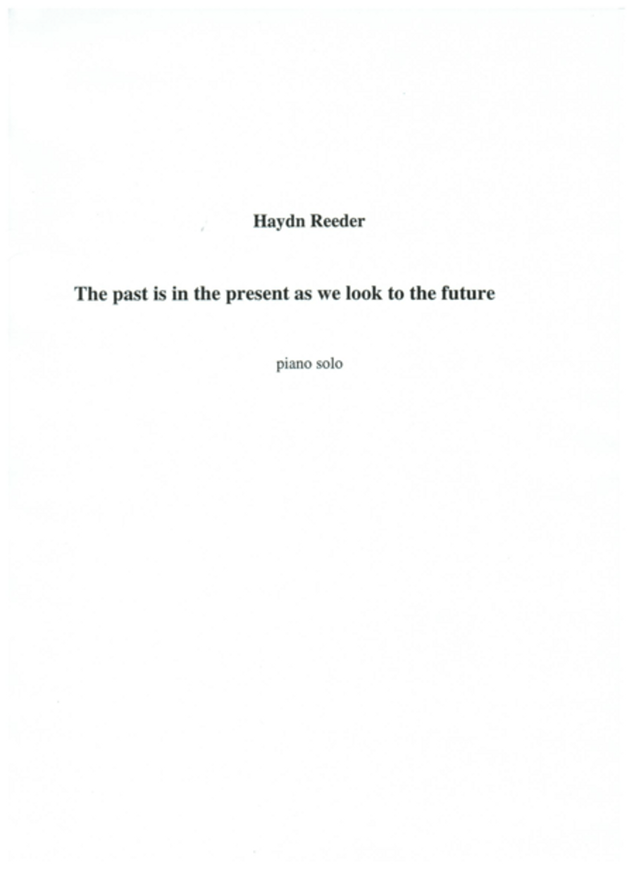 The Past is in the Present as we look to the Future Piano Solo scores gallery preview page 1