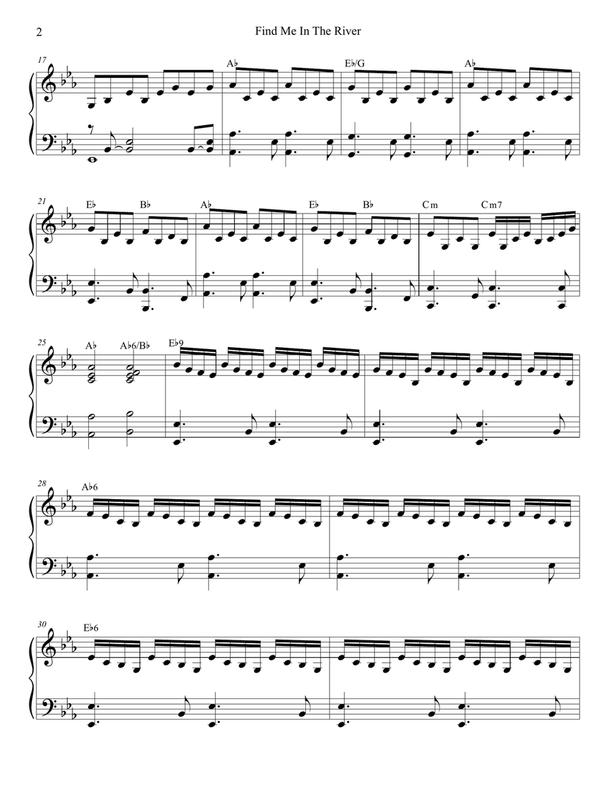Find Me In The River Trumpet Solo scores gallery preview page 6