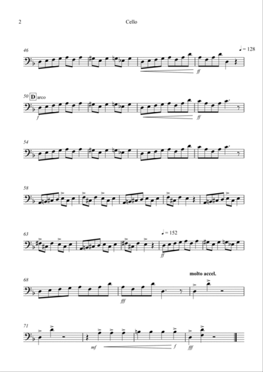 In the Hall of the Mountain King for Cello and Double Bass Duet String Duet scores gallery preview page 6