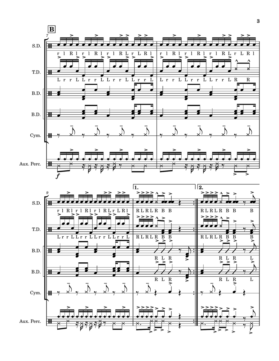 Lotus' Lovable Cadences Volume 1 Marching Band scores gallery preview page 3