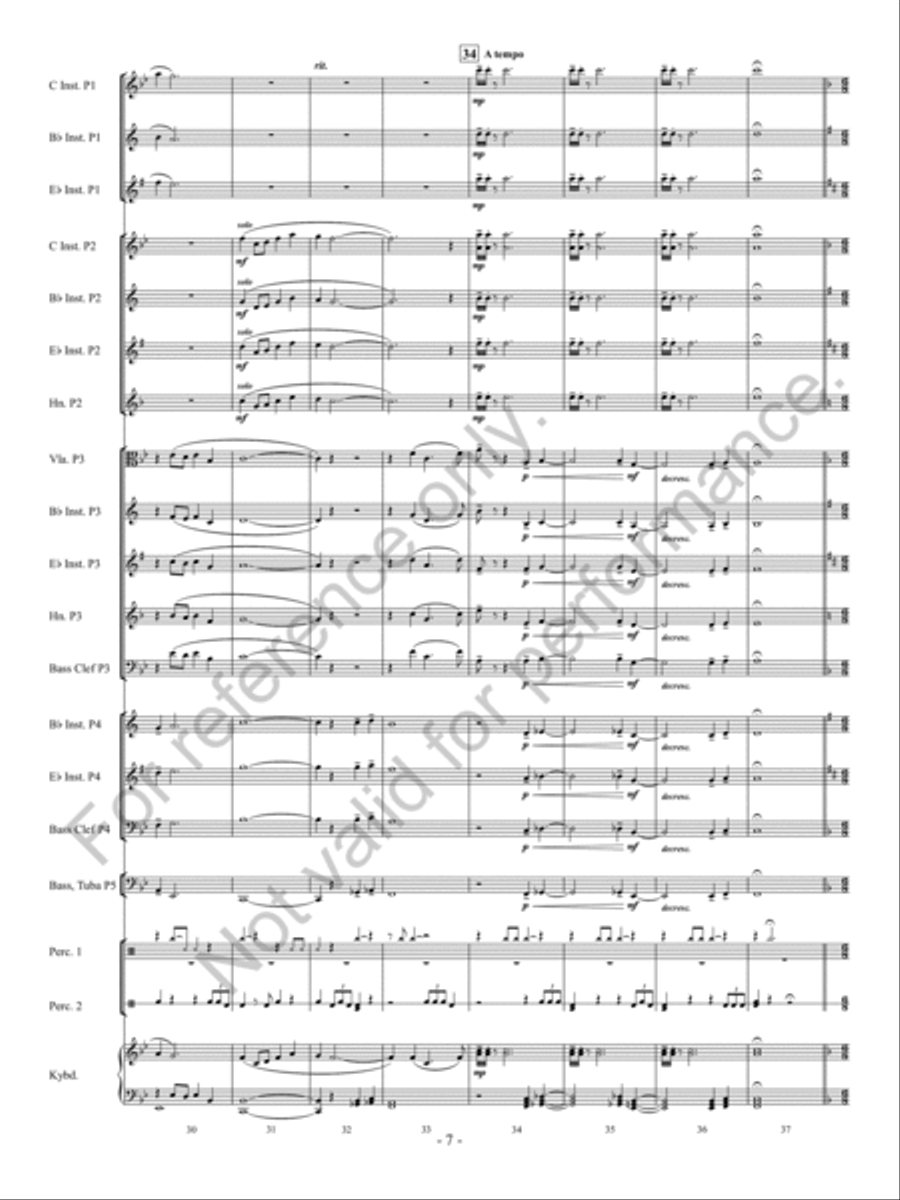 Variations On An African Hymnsong Concert Band scores gallery preview page 8