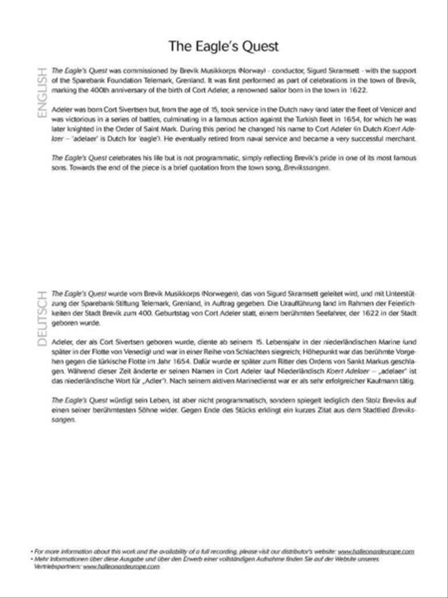 The Eagle's Quest The Eagle's Quest Concert Band scores gallery preview page 4