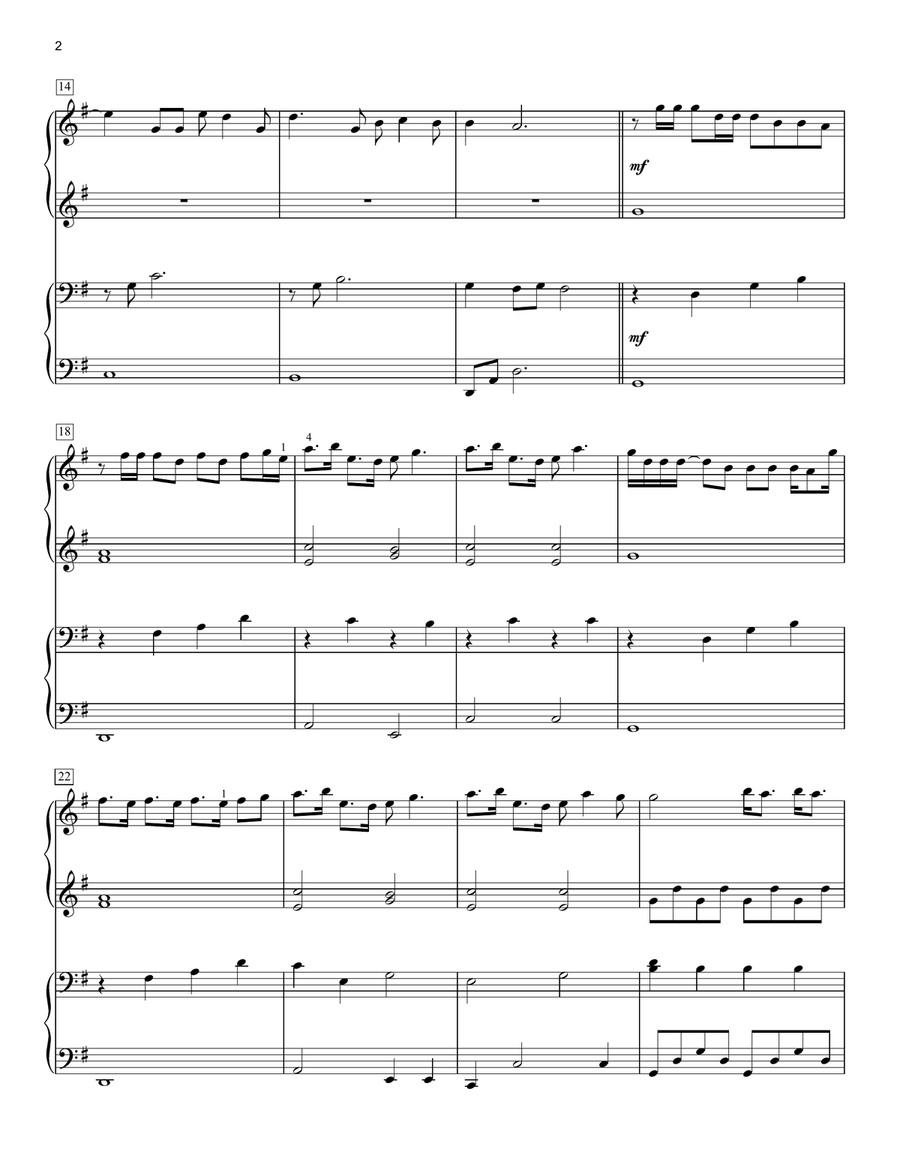 Never Enough (from The Greatest Showman) Piano Duet scores gallery preview page 2