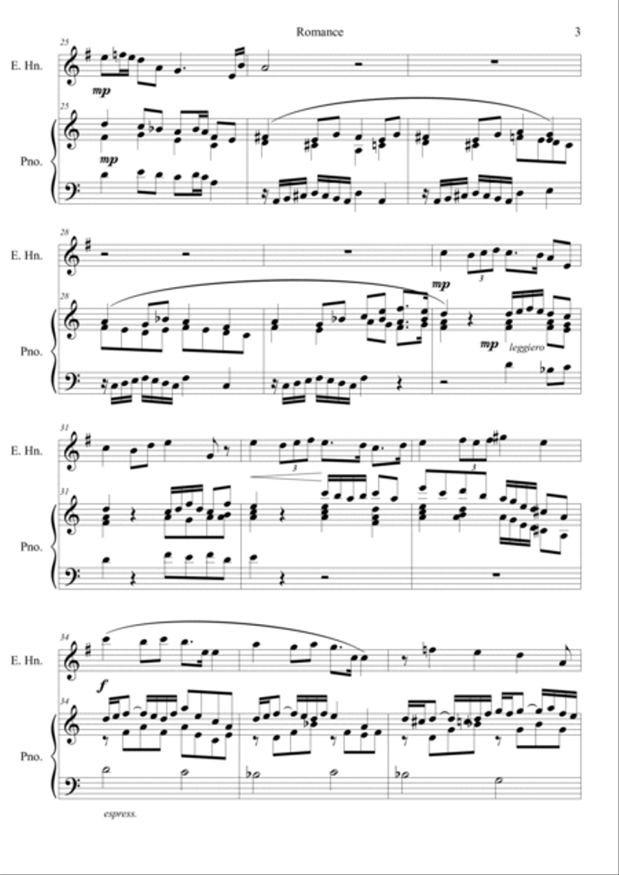 Romance English Horn scores gallery preview page 3