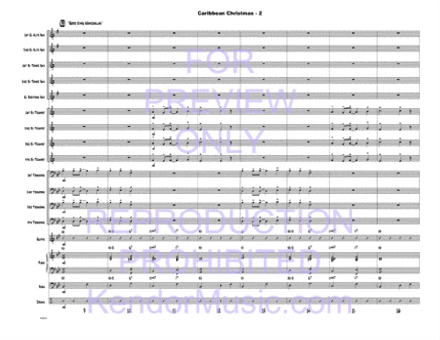Caribbean Christmas Jazz Ensemble scores gallery preview page 3