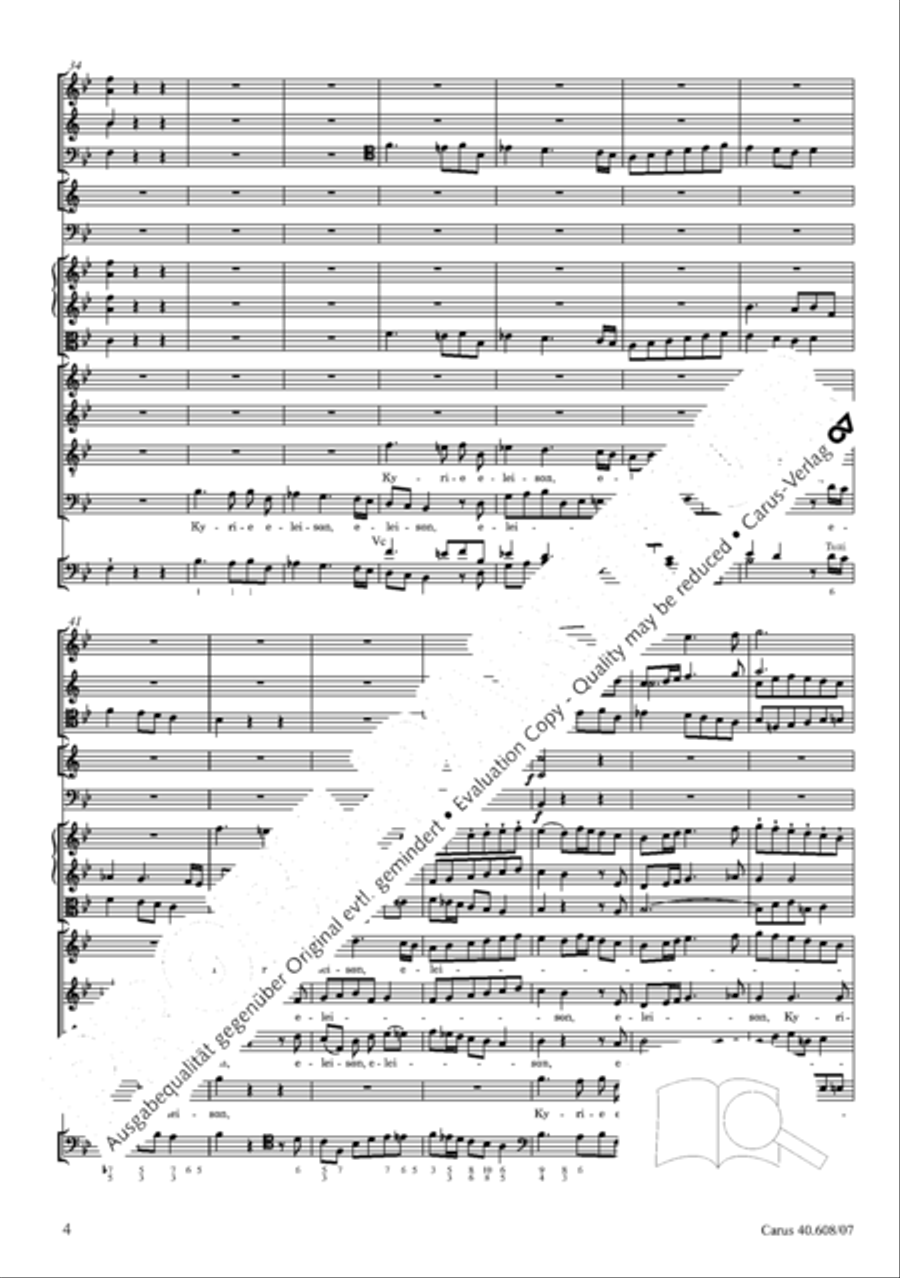 Missa Sancti Bernardi von Offida in B 4-Part scores gallery preview page 19