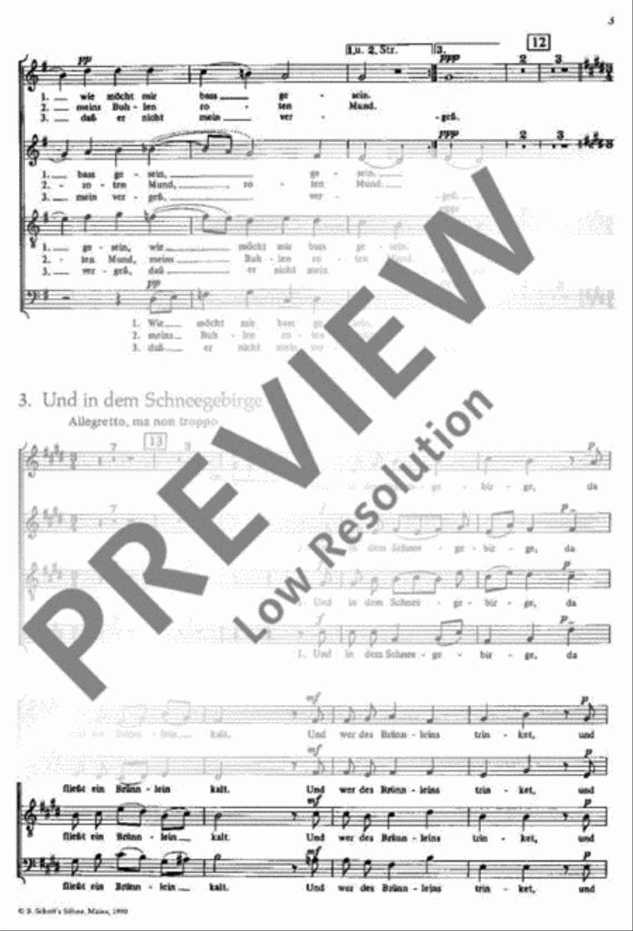 Die Brünnlein, die da fließen 4-Part scores gallery preview page 4