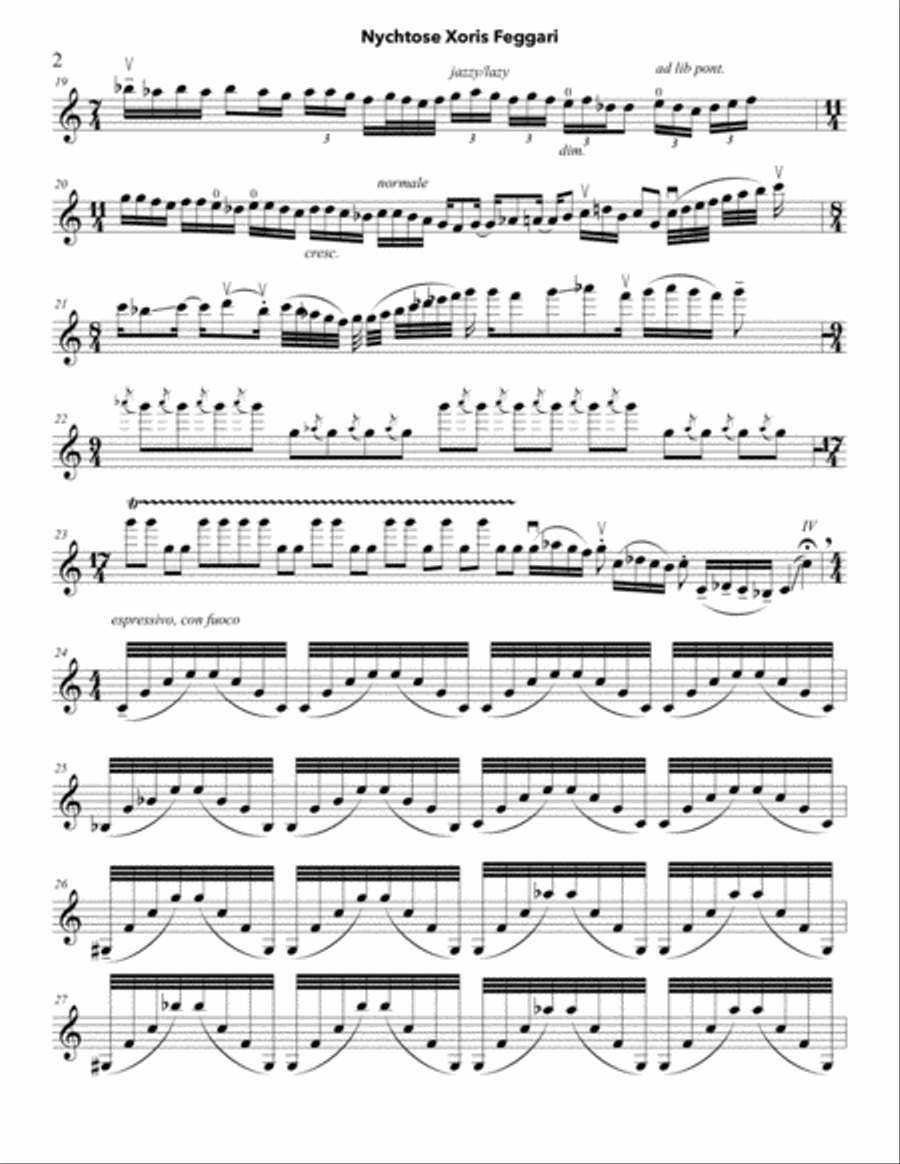 Nychtose Xoris Feggari String Quartet scores gallery preview page 2
