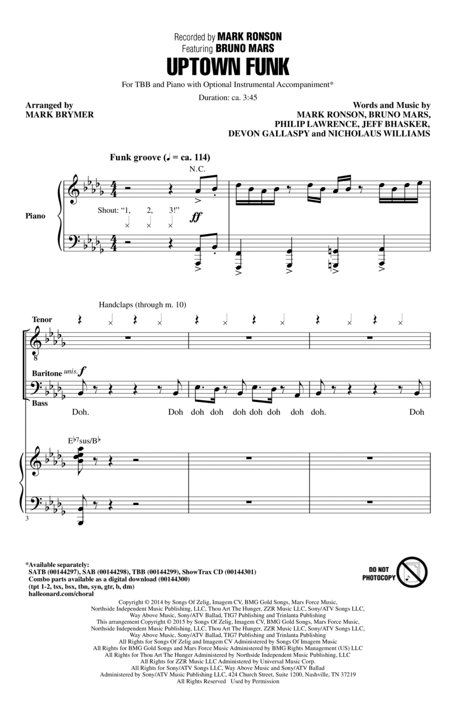 Uptown Funk (feat. Bruno Mars) (arr. Mark Brymer)