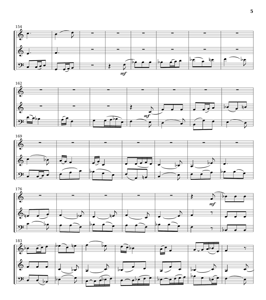 Haydn at Esterháza for Flute/Oboe, Clarinet in B flat and Bassoon Woodwind Trio scores gallery preview page 5