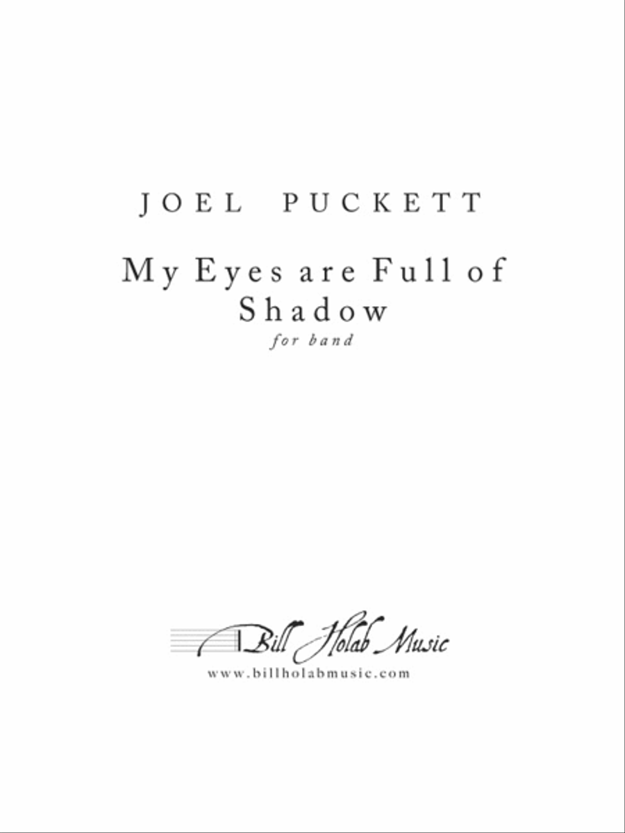 My Eyes are Full of Shadow Concert Band scores gallery preview page 1