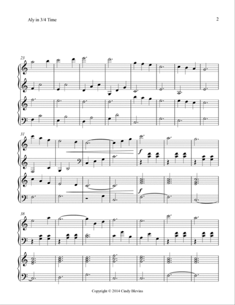 Aly in 3/4 Time, Lap Harp Duet Lap Harp scores gallery preview page 3