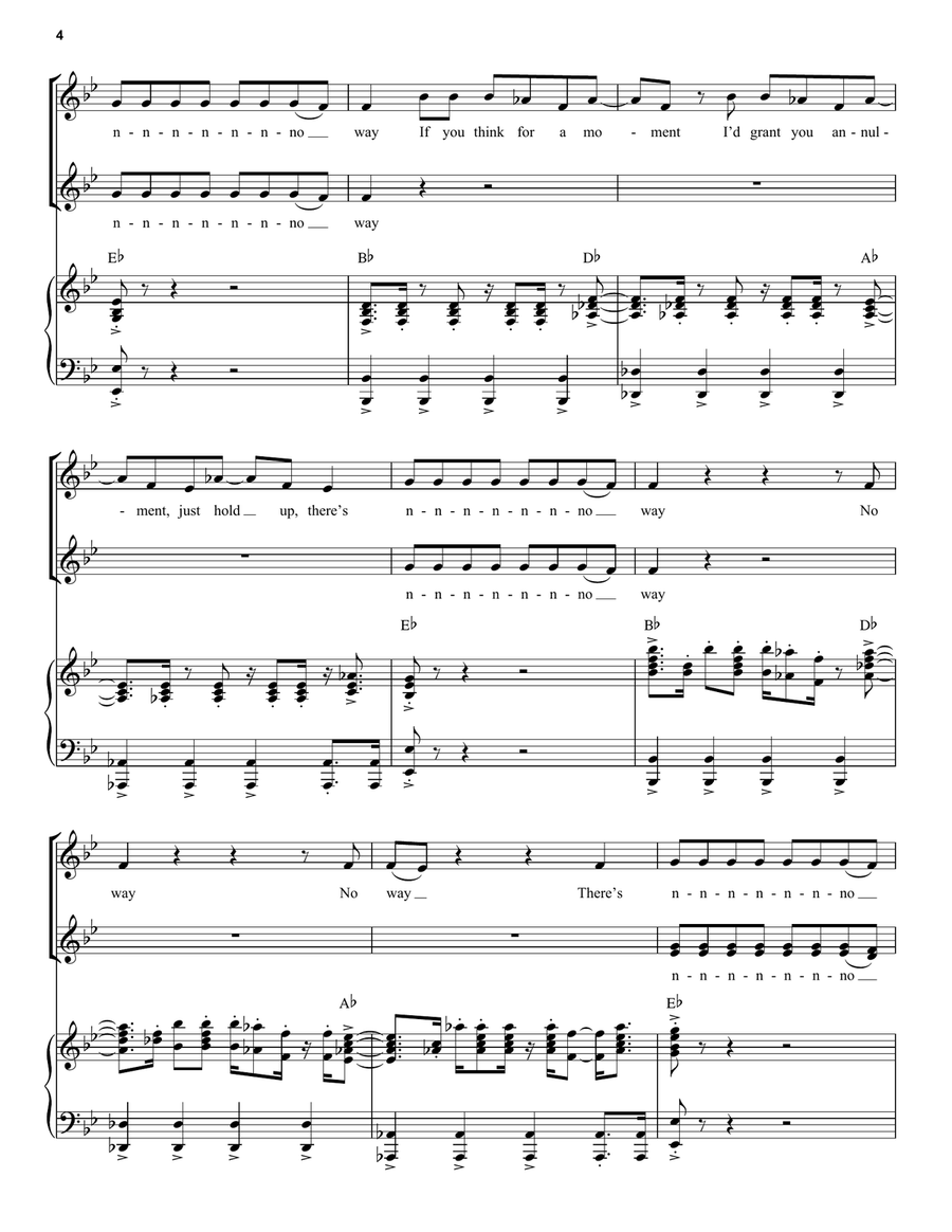 No Way (from Six: The Musical) Voice scores gallery preview page 4