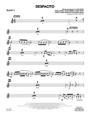 Despacito (arr. Paul Murtha) - Trumpet 4