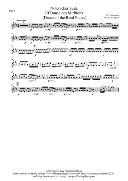 Tchaikovsky: Casse-Noisette(Nutcracker Suite) IIf Danse des Mirlitons - wind quintet image number null