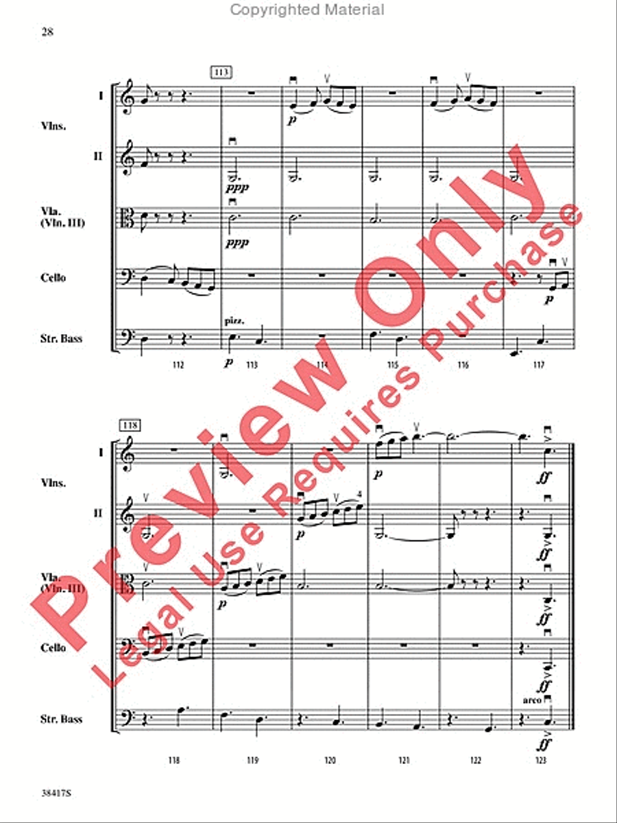 Themes from St. Paul's Suite String Orchestra scores gallery preview page 29