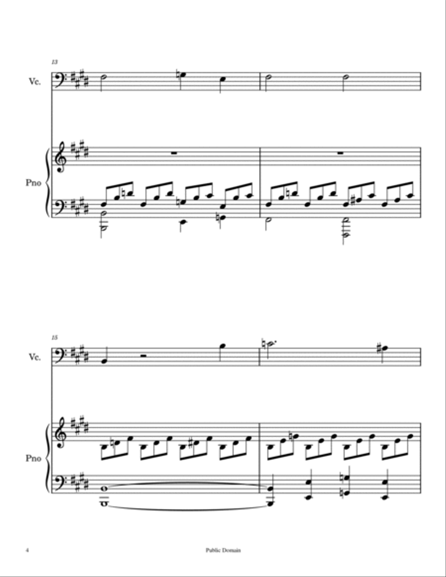 Moonlight Sonata - Cello and Piano - 1st movement Moonlight Sonata - Cello and Piano - 1st movement Piano scores gallery preview page 4
