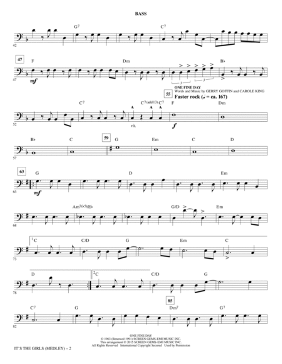It's the Girls (Medley) - Bass Choir scores gallery preview page 2