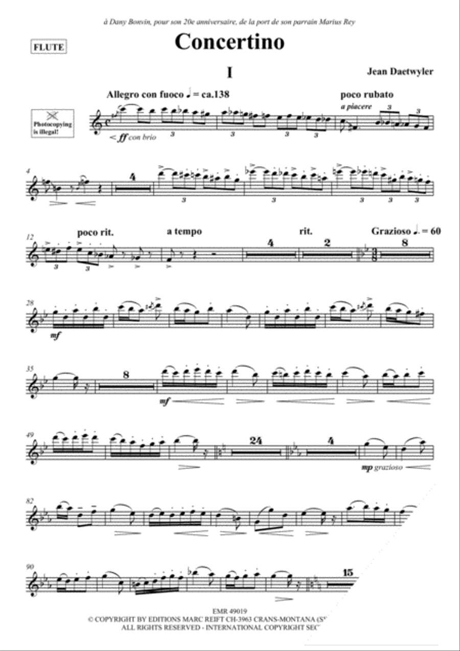 Concertino Flute Solo scores gallery preview page 3